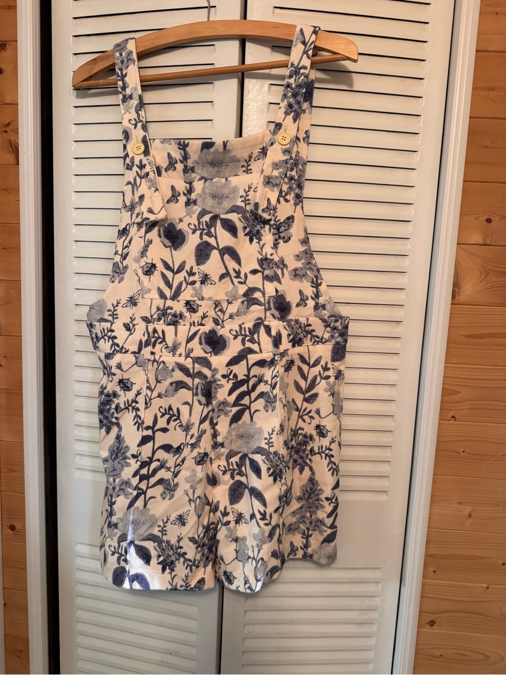 Cider floral corduroy romper